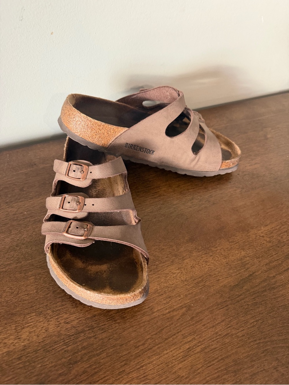 Birkenstock Kids Triple-Strap Sandals in Brown